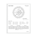 Personalised digital natal chart art in detailed white design, high-resolution PNG download